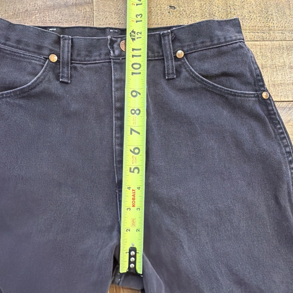 VTG Wrangler Woman's 14MWZCB 11X36 (28X34.5) Cowboy Cut Faded Black USA 1990's - Picture 12 of 16